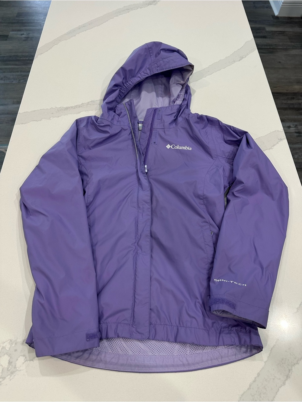 Columbia Kids Purple Hooded Raincoat